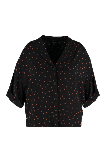 Promoties MS Mode Dames Blouse met stippenprint Zwart - Huismerk - MS Mode - Geldig van 12/09/2019 tot 30/09/2019 bij MS Mode