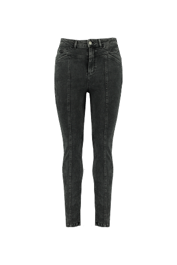 Promoties MS Mode Dames Skinny leg high waist jeans Grijs - Huismerk - MS Mode - Geldig van 13/09/2019 tot 23/09/2019 bij MS Mode