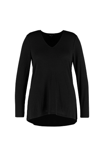 Promoties MS Mode Dames T-shirt met V-hals Zwart - Huismerk - MS Mode - Geldig van 30/09/2019 tot 13/10/2019 bij MS Mode