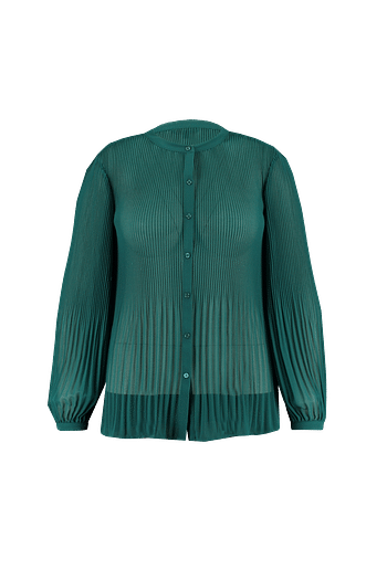 Promoties MS Mode Dames Plissé blouse Groen - Huismerk - MS Mode - Geldig van 30/09/2019 tot 13/10/2019 bij MS Mode