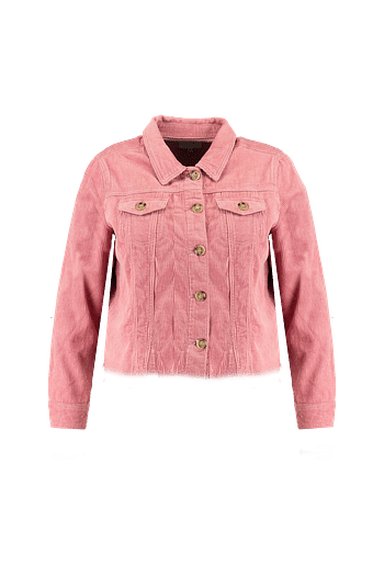 Promoties MS Mode Dames Corduroy jasje Roze - Huismerk - MS Mode - Geldig van 30/09/2019 tot 13/10/2019 bij MS Mode