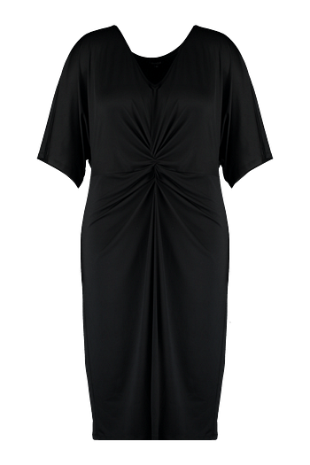 Promoties MS Mode Dames Jurk met V-hals Zwart - Huismerk - MS Mode - Geldig van 30/09/2019 tot 13/10/2019 bij MS Mode