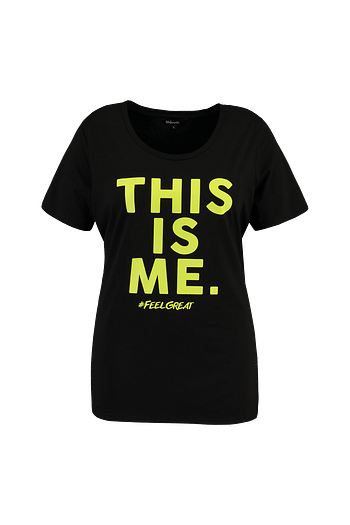 Promotions MS Mode Dames This is Me T-shirt Zwart - Produit maison - MS Mode - Valide de 30/09/2019 à 13/10/2019 chez MS Mode