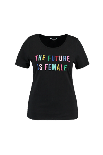 Promoties MS Mode Dames T-shirt met embroidery Zwart - Huismerk - MS Mode - Geldig van 30/09/2019 tot 13/10/2019 bij MS Mode