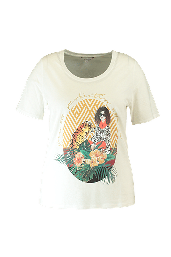 Promoties MS Mode T-shirts, Wit - Huismerk - MS Mode - Geldig van 30/09/2019 tot 13/10/2019 bij MS Mode