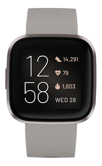 Promoties Fitbit smartwatch Versa 2 stone/mist - Fitbit - Geldig van 04/11/2019 tot 24/12/2019 bij Dreamland