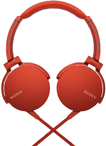 Promoties Sony casque MDR-XB550AP rouge - Sony - Geldig van 17/10/2019 tot 04/12/2019 bij Dreamland
