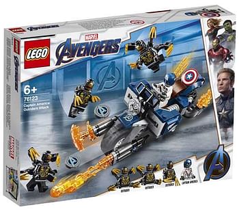 Promoties 76123 Captain America: Outriders Attack - Lego - Geldig van 12/10/2019 tot 29/10/2019 bij ToyChamp