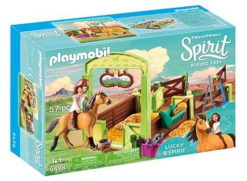 Promoties 9478 Lucky en Spirit met paardenbox - Playmobil - Geldig van 19/10/2019 tot 08/12/2019 bij ToyChamp