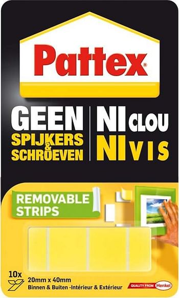Promoties Pattex Geen Spijkers&schroeven Montagestrips Verwijderbaar 10 St - Zelfbouwmarkt - Geldig van 19/11/2019 tot 26/12/2019 bij Zelfbouwmarkt