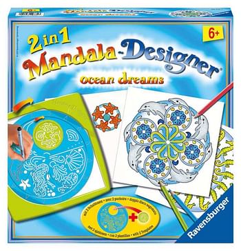 Promoties Ocean Dreams Mandala 2-in-1 - Ravensburger - Geldig van 09/12/2019 tot 05/01/2020 bij ToyChamp