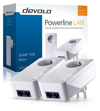 Promoties Devolo dLAN 550 duo+ Starter Kit - Devolo - Geldig van 09/12/2019 tot 09/01/2020 bij Auva