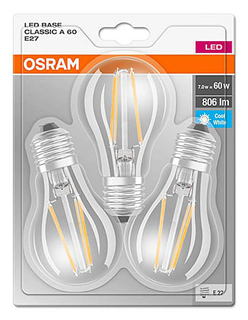 Promotions Lamp Led Osram Classic Model Filament E27 7w 806 Lumen - Osram - Valide de 27/12/2019 à 27/01/2020 chez Zelfbouwmarkt
