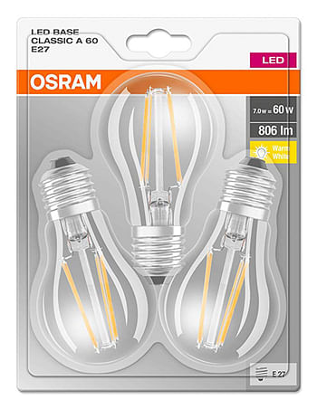 Promotions Lamp Led Osram Filament Classic Model E27 7w 806 Lumen - Osram - Valide de 27/12/2019 à 27/01/2020 chez Zelfbouwmarkt