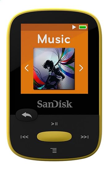 Promoties SanDisk mp3-speler Sansa Clip Sport 8 GB geel - Sandisk - Geldig van 30/01/2020 tot 01/03/2020 bij Dreamland