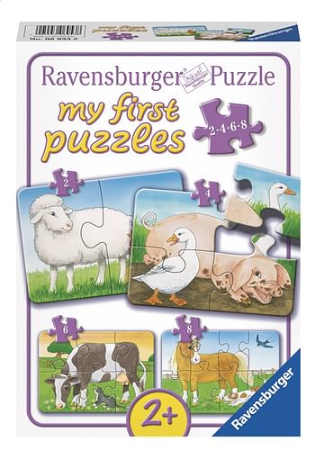 Promotions Ravensburger puzzel 4-in-1 My first Puzzles Boerderijdieren - Ravensburger - Valide de 30/01/2020 à 01/03/2020 chez Dreamland