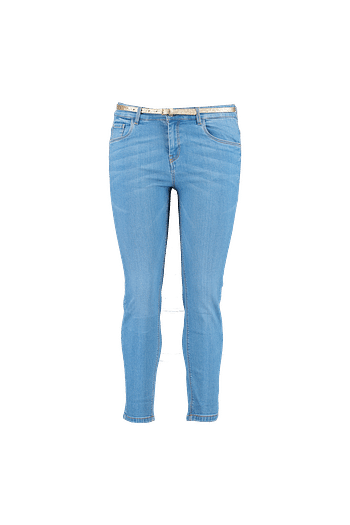 Promoties MS Mode Dames Jeans met ceintuur Denim - Huismerk - MS Mode - Geldig van 19/02/2020 tot 09/03/2020 bij MS Mode