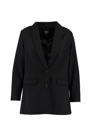 Promoties MS Mode Dames Lange blazer met Polygiene Zwart - Huismerk - MS Mode - Geldig van 09/02/2020 tot 18/02/2020 bij MS Mode
