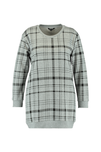 Promoties MS Mode Dames Lange sweater Grijs - Huismerk - MS Mode - Geldig van 09/02/2020 tot 18/02/2020 bij MS Mode
