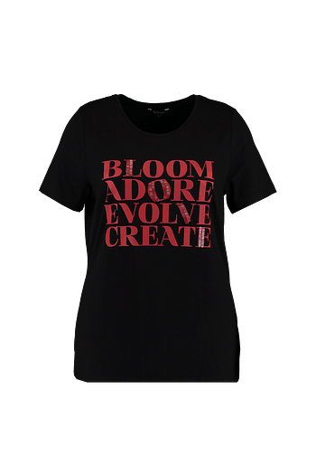 Promoties MS Mode Dames T-shirt met printopdruk Zwart - Huismerk - MS Mode - Geldig van 09/02/2020 tot 18/02/2020 bij MS Mode