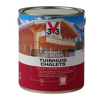 Promoties V33 houtbeits 'Tuinhuis High Protection' kleurloos 2,5L - V33 - Geldig van 19/02/2020 tot 16/03/2020 bij BricoPlanit