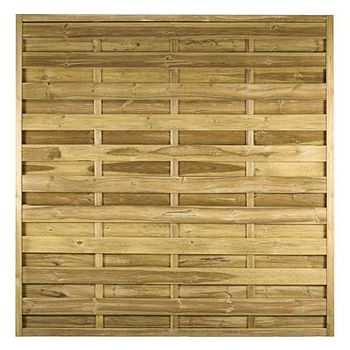 Promoties Tuinscherm recht ‘San Remo’ grenenhout bruin 180 x 180 cm - No Name  - Geldig van 03/06/2020 tot 15/06/2020 bij Brico