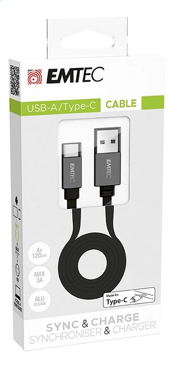 Promotions Emtec Kabel USB naar Type-C T700 - Emtec - Valide de 18/02/2020 à 31/08/2020 chez Dreamland
