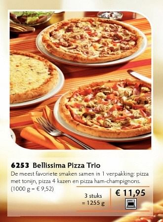 Promoties Bellissima Pizza Trio - Sweetlife - Geldig van 01/10/2009 tot 31/03/2010 bij Bofrost