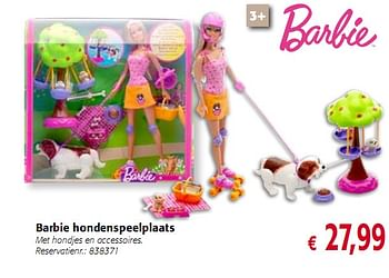 Promoties Barbie hondenspeelplaats - Mattel - Geldig van 12/11/2009 tot 04/01/2010 bij Colruyt