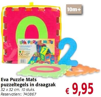 Promoties Eva Puzzle Mats puzzeltegels in draagzak - Huismerk - Colruyt - Geldig van 12/11/2009 tot 04/01/2010 bij Colruyt