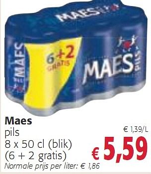 Promoties pils - Maes - Geldig van 08/12/2009 tot 04/01/2010 bij Colruyt
