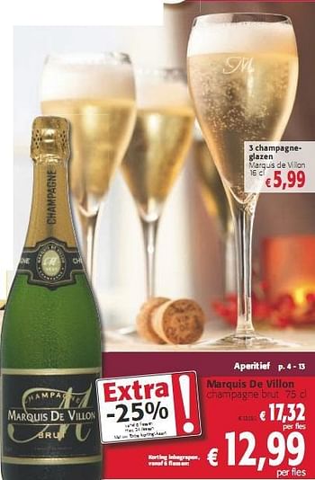 Promoties Marquis de villon  - Champagne - Geldig van 08/12/2009 tot 04/01/2010 bij Colruyt