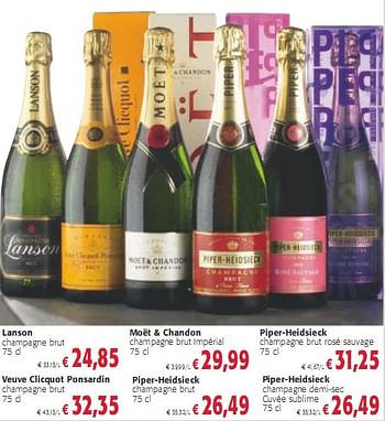 Promoties piper-heidsieck - Champagne - Geldig van 08/12/2009 tot 04/01/2010 bij Colruyt