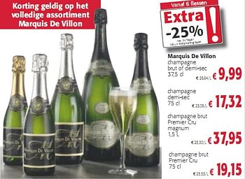 Promoties Marquis de villon - Champagne - Geldig van 08/12/2009 tot 04/01/2010 bij Colruyt