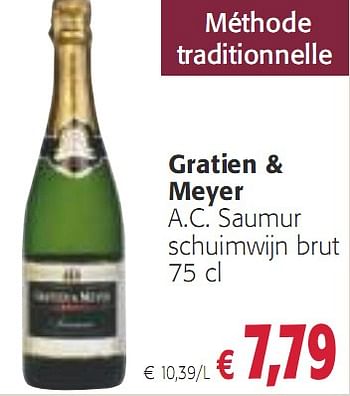 Promoties Gratine + meyer - Schuimwijnen - Geldig van 08/12/2009 tot 04/01/2010 bij Colruyt