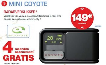Promoties Mini Coyote - Huismerk - Auto 5  - Geldig van 11/12/2009 tot 02/01/2010 bij Auto 5