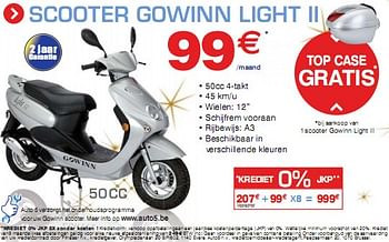Promoties Scooter Gowinn Light ll - Gowinn - Geldig van 11/12/2009 tot 02/01/2010 bij Auto 5