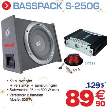 Promoties Basspack - Huismerk - Auto 5  - Geldig van 11/12/2009 tot 02/01/2010 bij Auto 5