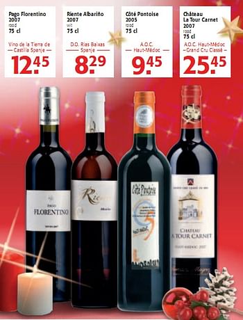 Promoties Pago Florentino 2007 75 cl - Rode wijnen - Geldig van 16/12/2009 tot 05/01/2010 bij Alvo
