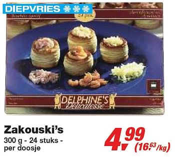 Promoties Zakouskis - Delphine's - Geldig van 30/12/2009 tot 12/01/2010 bij Makro