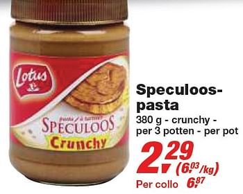 Promoties Speculoos-pasta - Lotus - Geldig van 30/12/2009 tot 12/01/2010 bij Makro