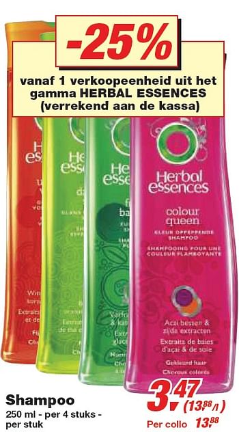 Promoties Shampoo - Herbal Essences - Geldig van 30/12/2009 tot 12/01/2010 bij Makro