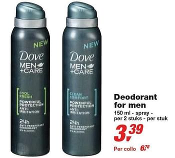 Promoties Deodorant for men - Dove - Geldig van 30/12/2009 tot 12/01/2010 bij Makro