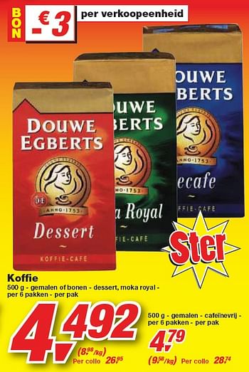 Promotions Koffie - Douwe Egberts - Valide de 30/12/2009 à 12/01/2010 chez Makro