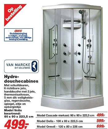Promotions Hydro-douchecabines - Van Marcke - Valide de 30/12/2009 à 12/01/2010 chez Makro