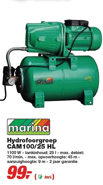 Promotions Hydrofoorgroep - Marina - Valide de 30/12/2009 à 12/01/2010 chez Makro