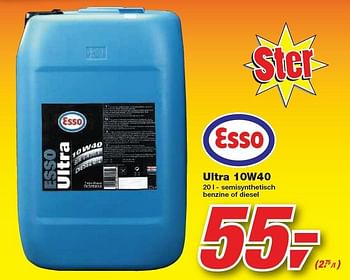 Promoties Ultra 10W40 20 l - semisynthetisch benzine of diesel - Esso - Geldig van 30/12/2009 tot 12/01/2010 bij Makro