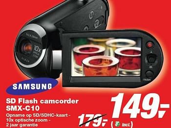 Promoties SD Flash camcorder  - Samsung - Geldig van 30/12/2009 tot 12/01/2010 bij Makro