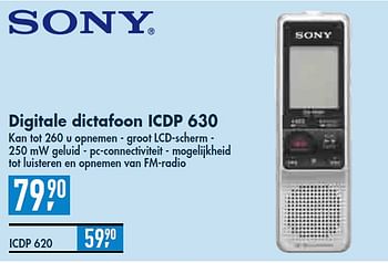 Promoties Digitale dictafoon  - Sony - Geldig van 30/12/2009 tot 26/01/2010 bij Makro