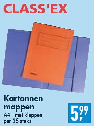Promoties Kartonnen mappen - Class'ex - Geldig van 30/12/2009 tot 26/01/2010 bij Makro